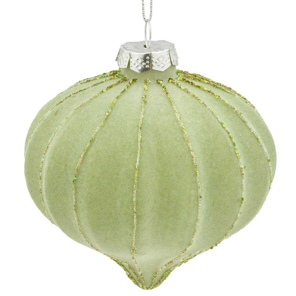 Christamas tree decoration Onion Glass, Green